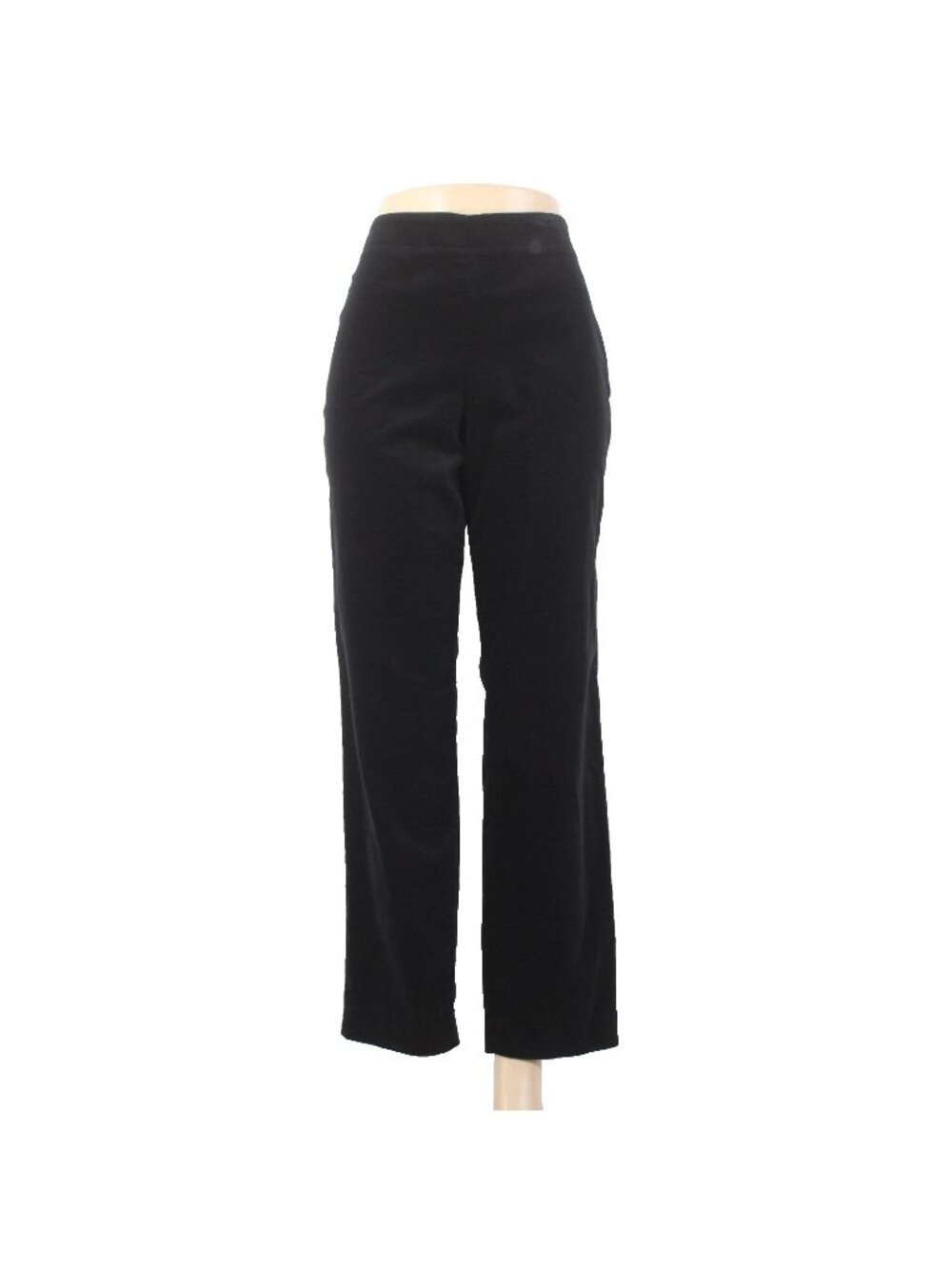 Talbots Pant Sz 8 x 31 Black Velveteen Straight Leg Cotton Lycra Pant